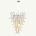 Luna Chandelier White Handblown Glass
