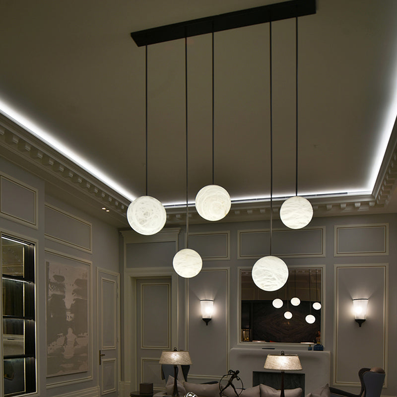 Alabaster Constellation Chandelier, Multi Pendant Light