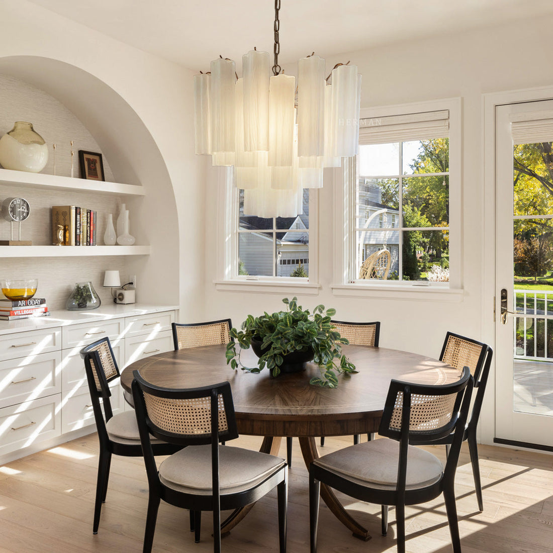 Murano Chandelier – 36 tubes – Matte white
