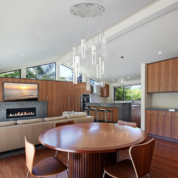 Sparkling Night Chandelier // 9 Light LED Spiral