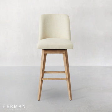 Layton Upholstered Swivel Stool