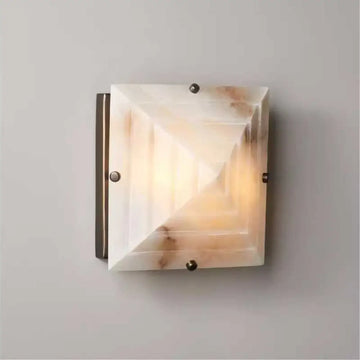 Trapezoidal Alabaster Wall Sconce