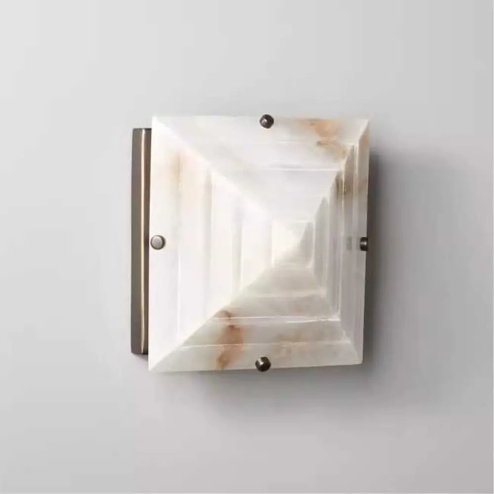 Trapezoidal Alabaster Wall Sconce