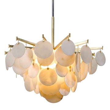 Serenity 1 Light Pendant Large - Gold Leaf W Polished Stainless
