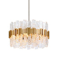 Ciro 5 Light Pendant - Antique Silver Leaf Stainless