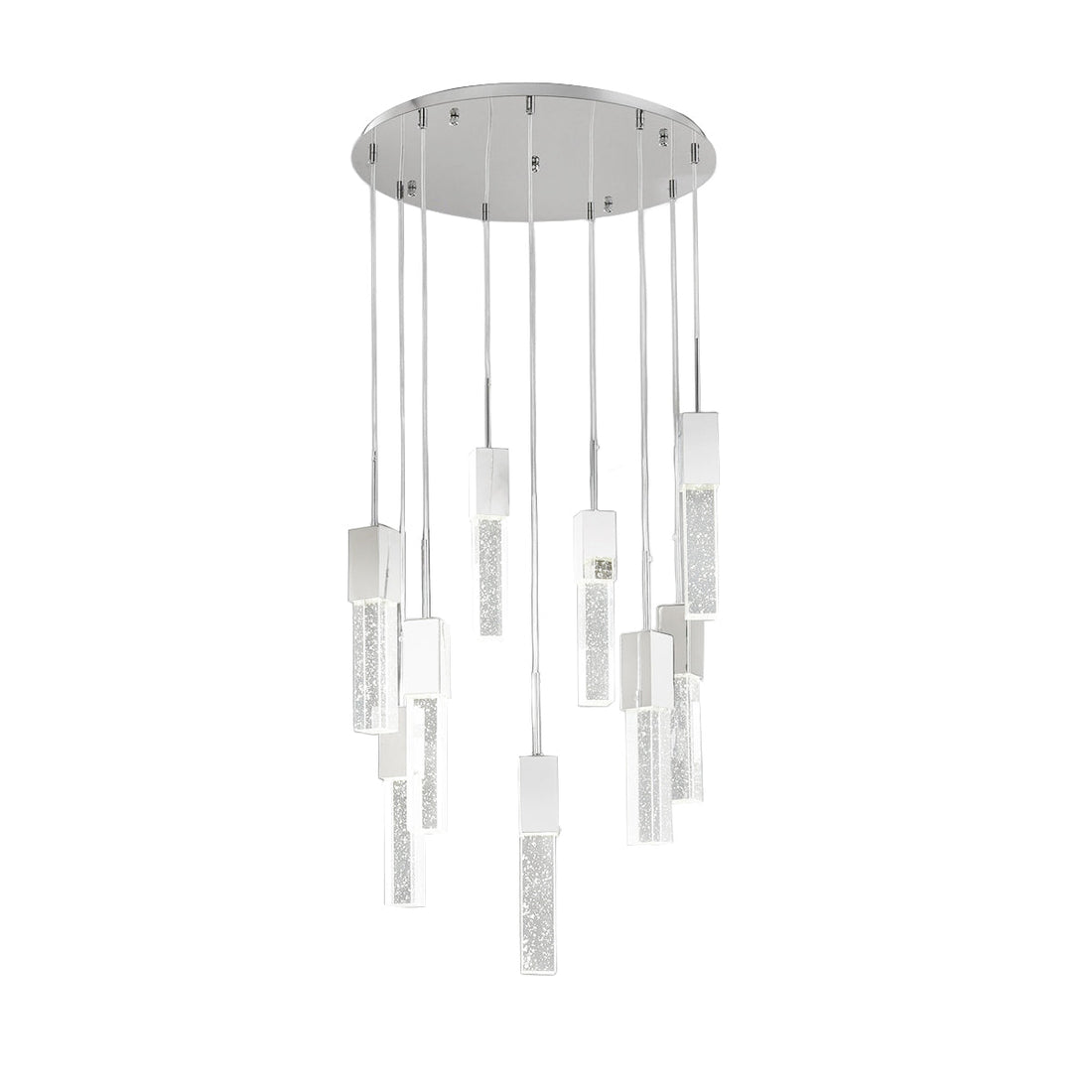 Sparkling Night Chandelier // 9 Light LED Spiral