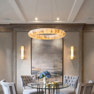 Karen Alabaster Ring Chandelier