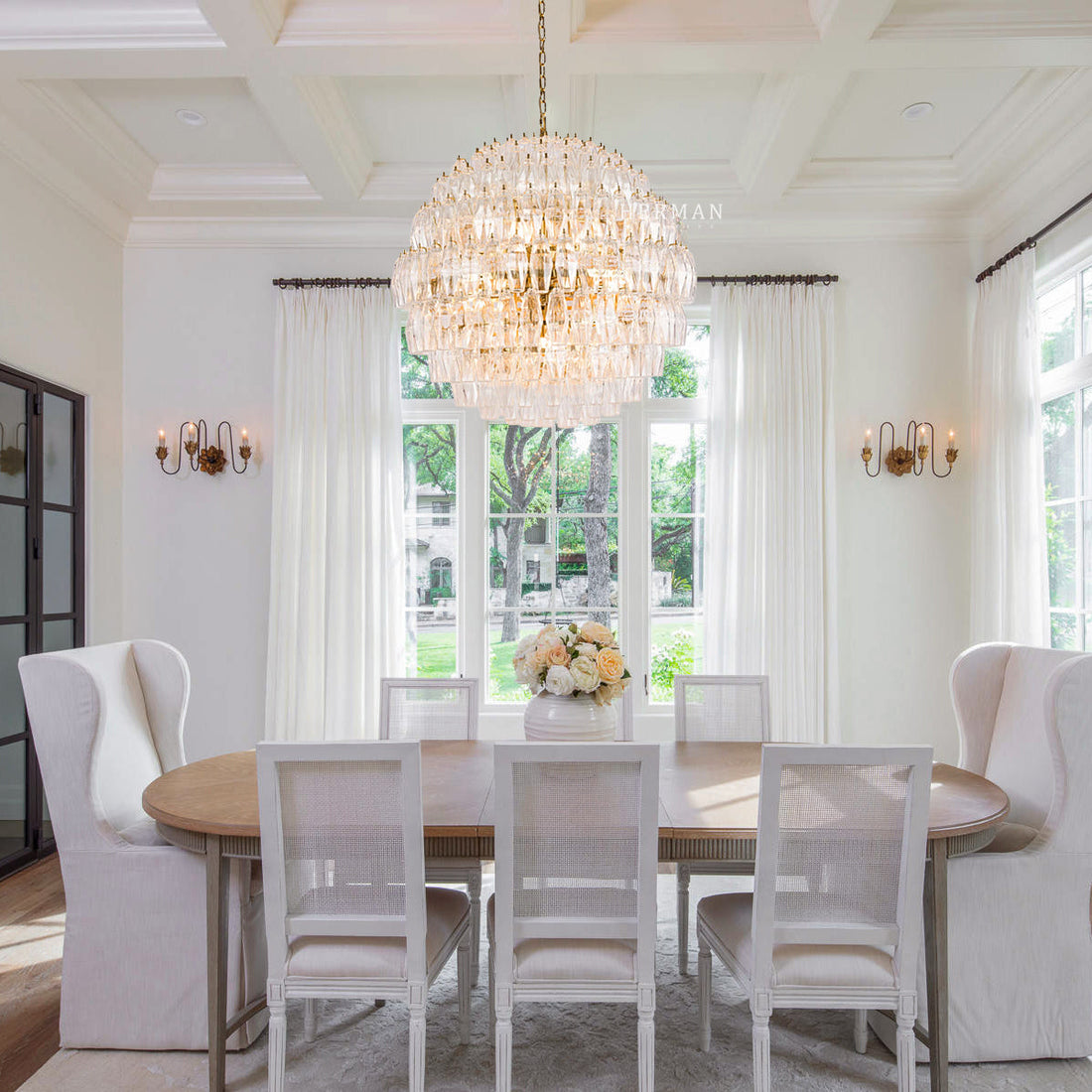 Clear Pallina Chandelier 28"