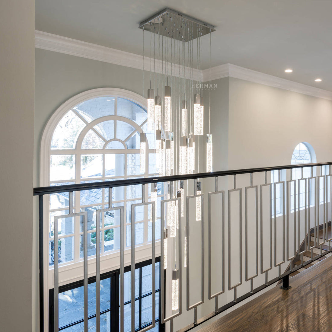 Sparkling Night Cylinder Chandelier// 13 Light