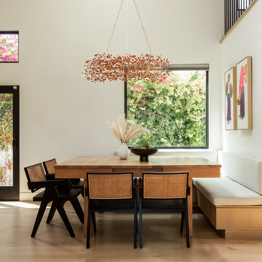 Fiore Colored Oval Chandelier 62" 74"