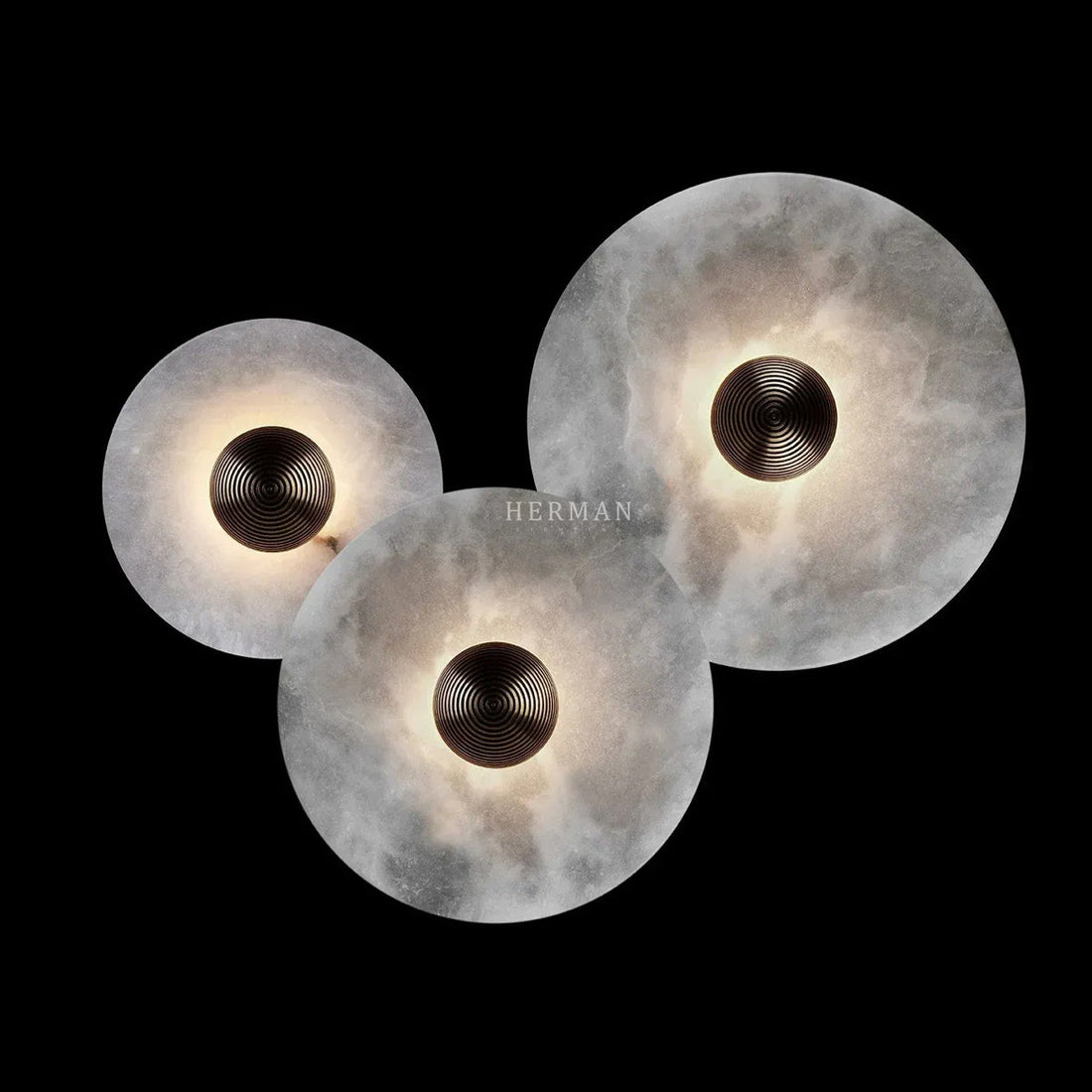 Median Alabaster Flush mount - 3 Surface