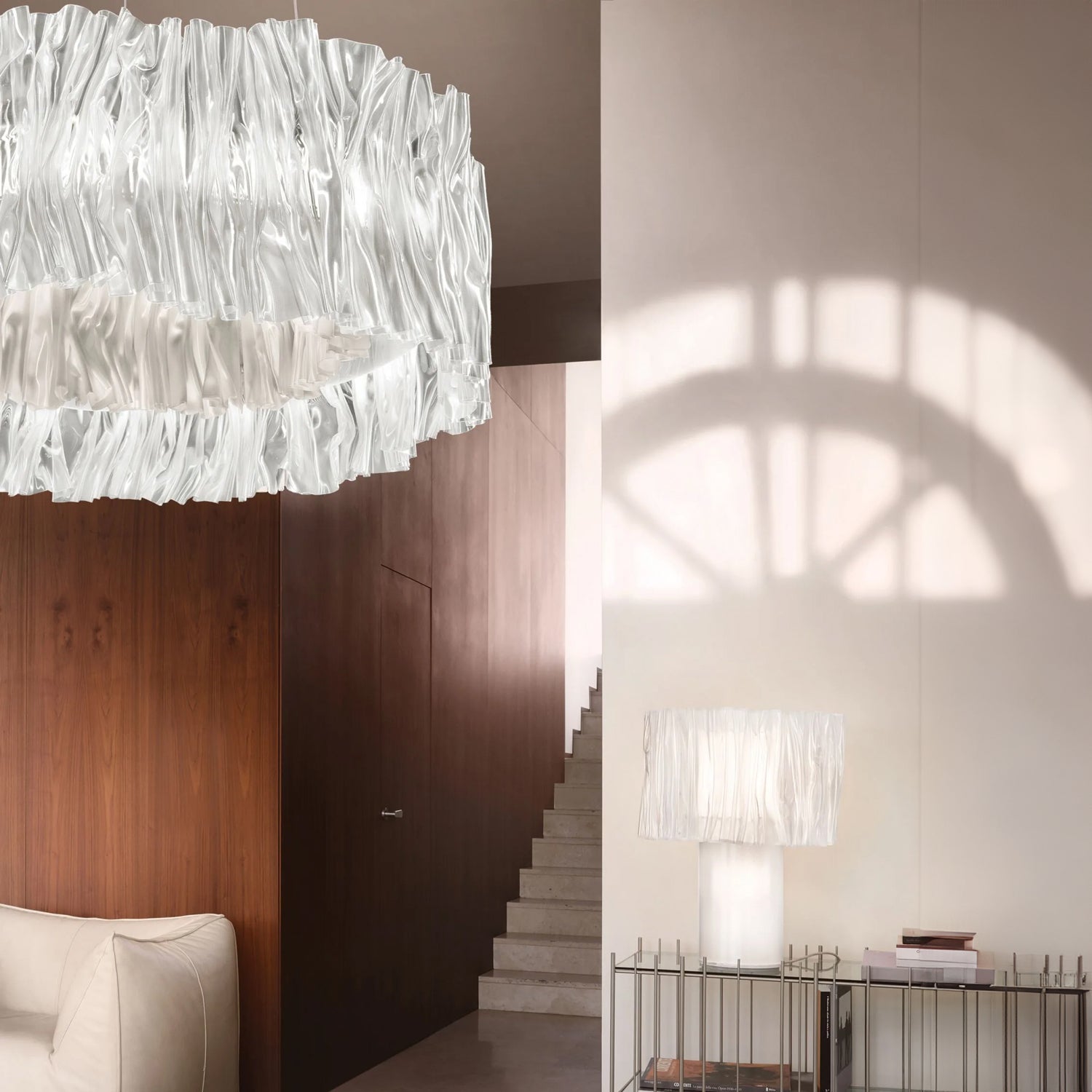 Accordéon Suspension Silver Pendant Light