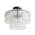 Amor 2-Tier Glass Round Flushmount 18