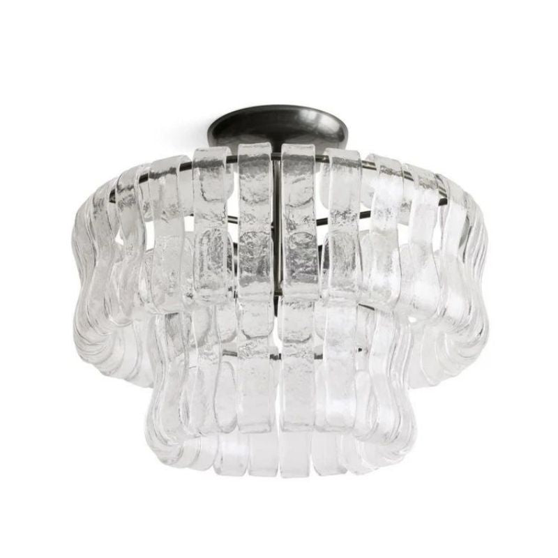 Amor 2-Tier Glass Round Flushmount 18"