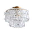 Amor 2-Tier Glass Round Flushmount 18