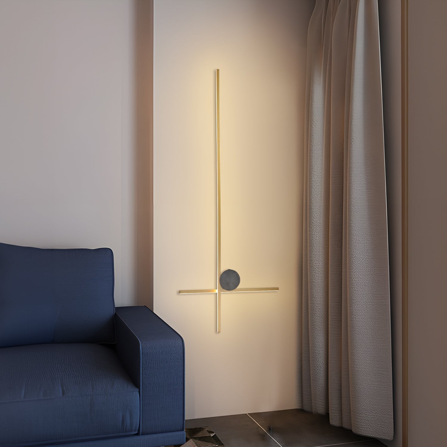 Coordinates 2 Brass Wall Lamp