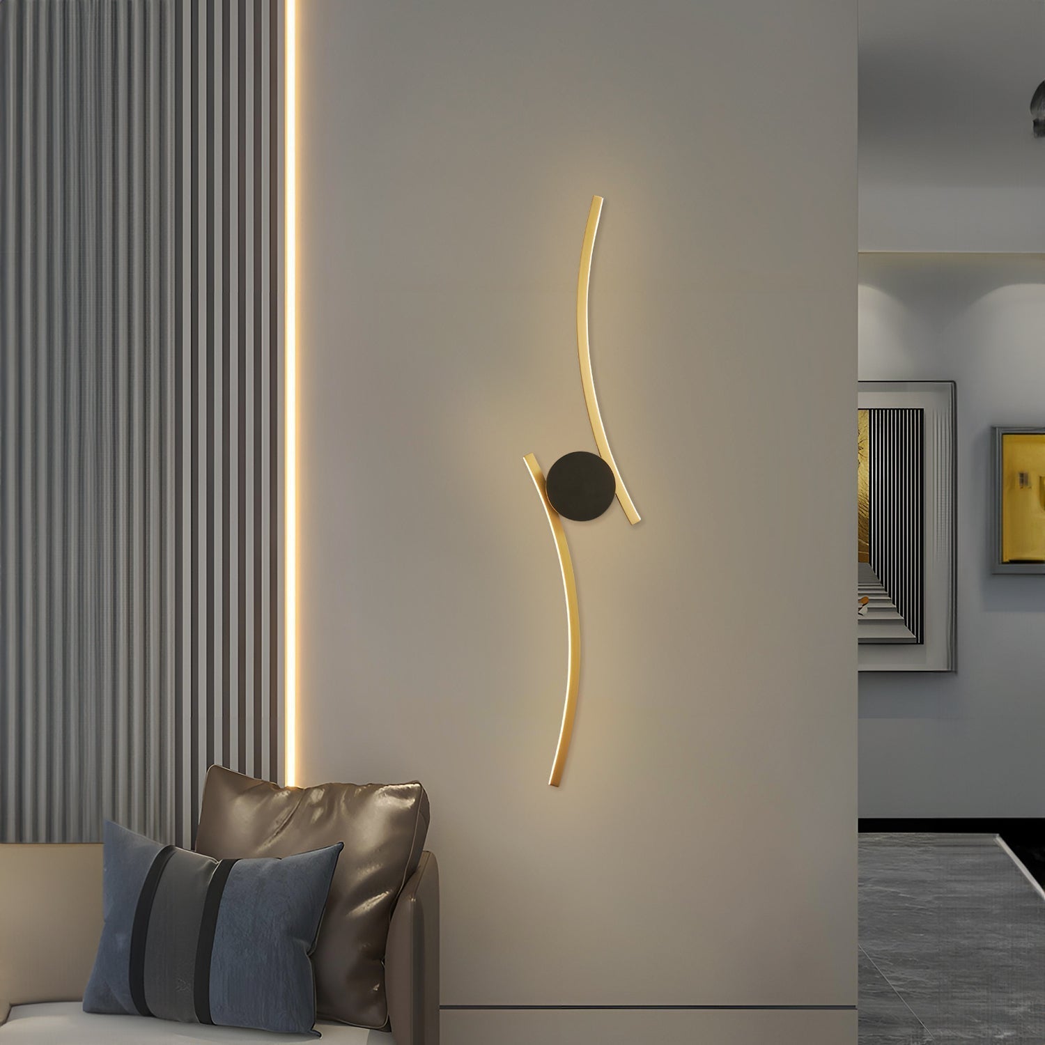 Coordinates 3 Brass Wall Lamp