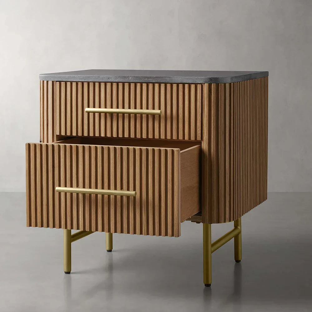 Arden Closed Nightstand in Oak