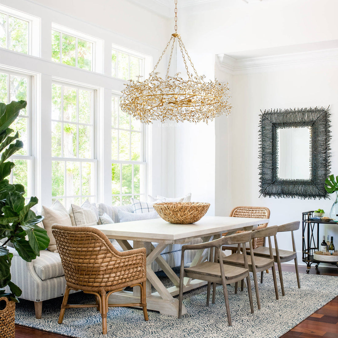 Fiore Crown Chandelier 39" 48" 60"