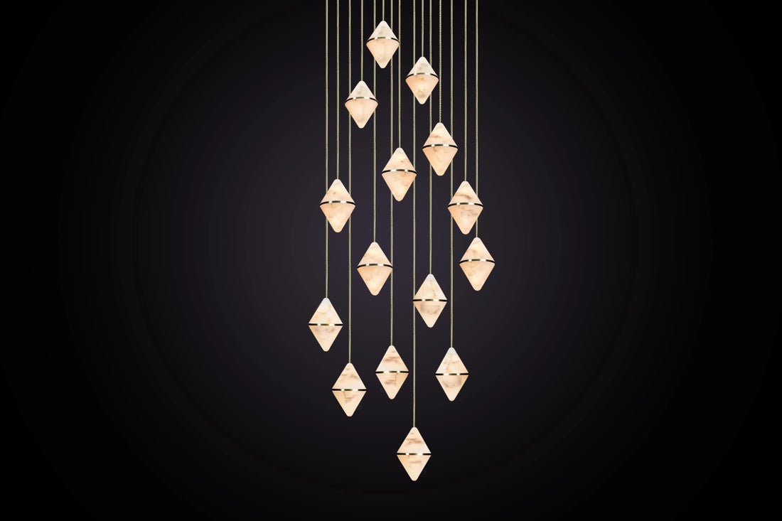 Gem Circular Cluster Chandelier 15