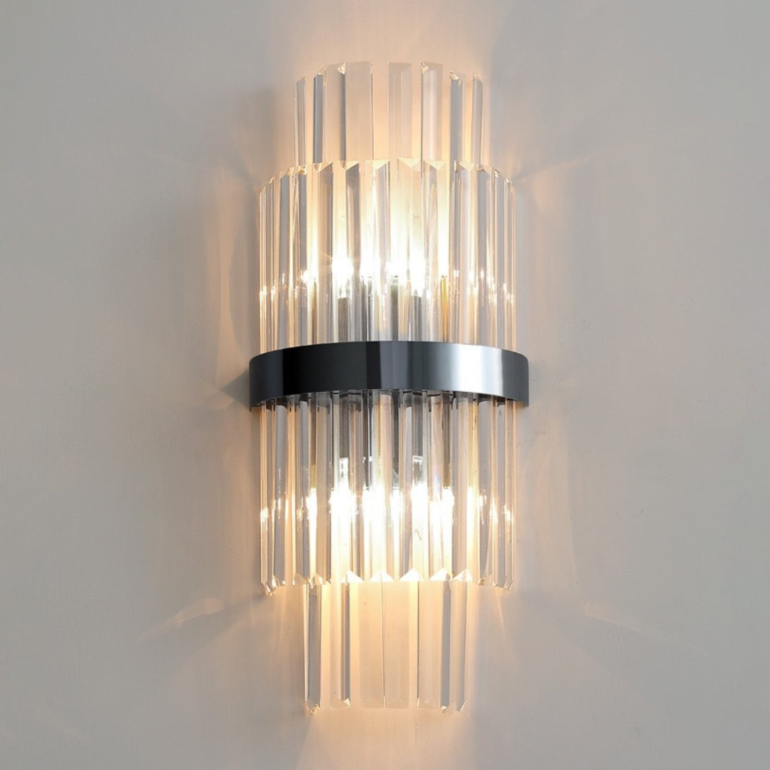 Gold Layered Crystal Wall Lamp