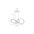 Knotted LED Dimmable Chandelier // Sandy Gold