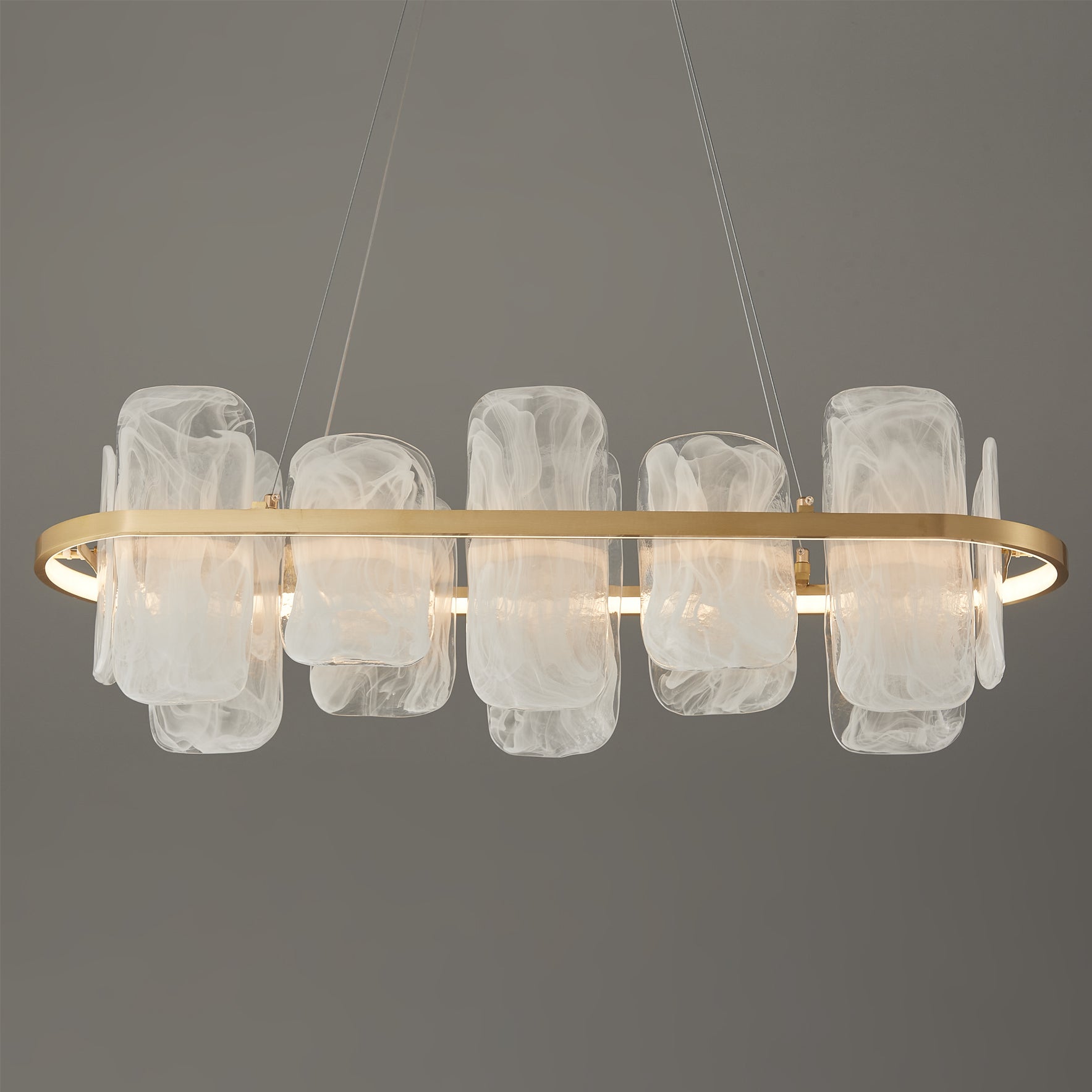 Mille Long Glass Chandelier
