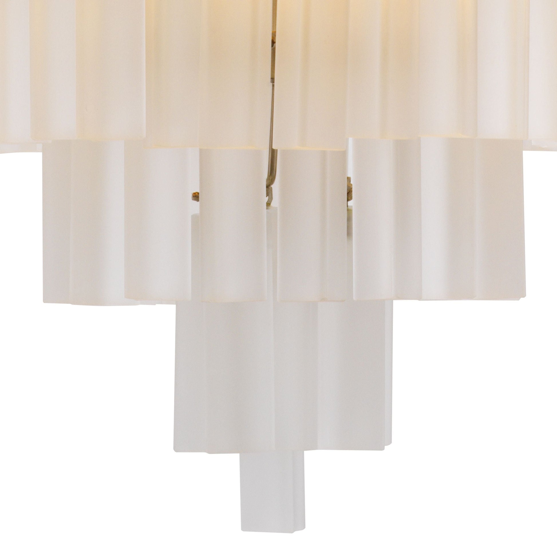 Nova Modern Glass Chandelier - [Nickel]