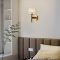 Orrefors Ball Brass Sconce