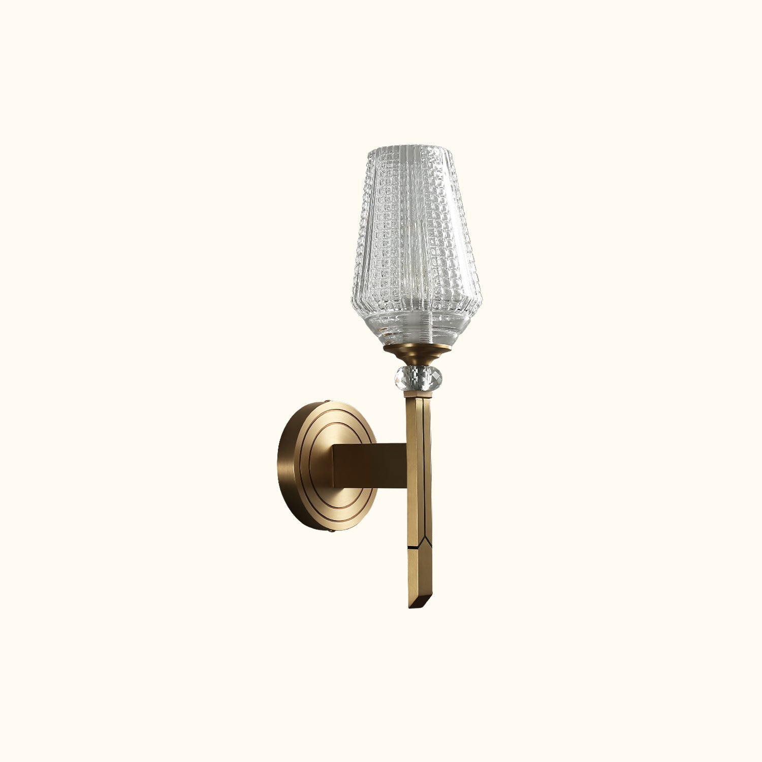 Orrefors Vase Brass Sconce