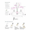 Oslo LED Adjustable Chandelier // Chrome