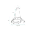 Oslo LED Adjustable Chandelier // Silver