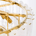 Riveria Modern Chandelier - (Gold Finish | Frosted Glass) 