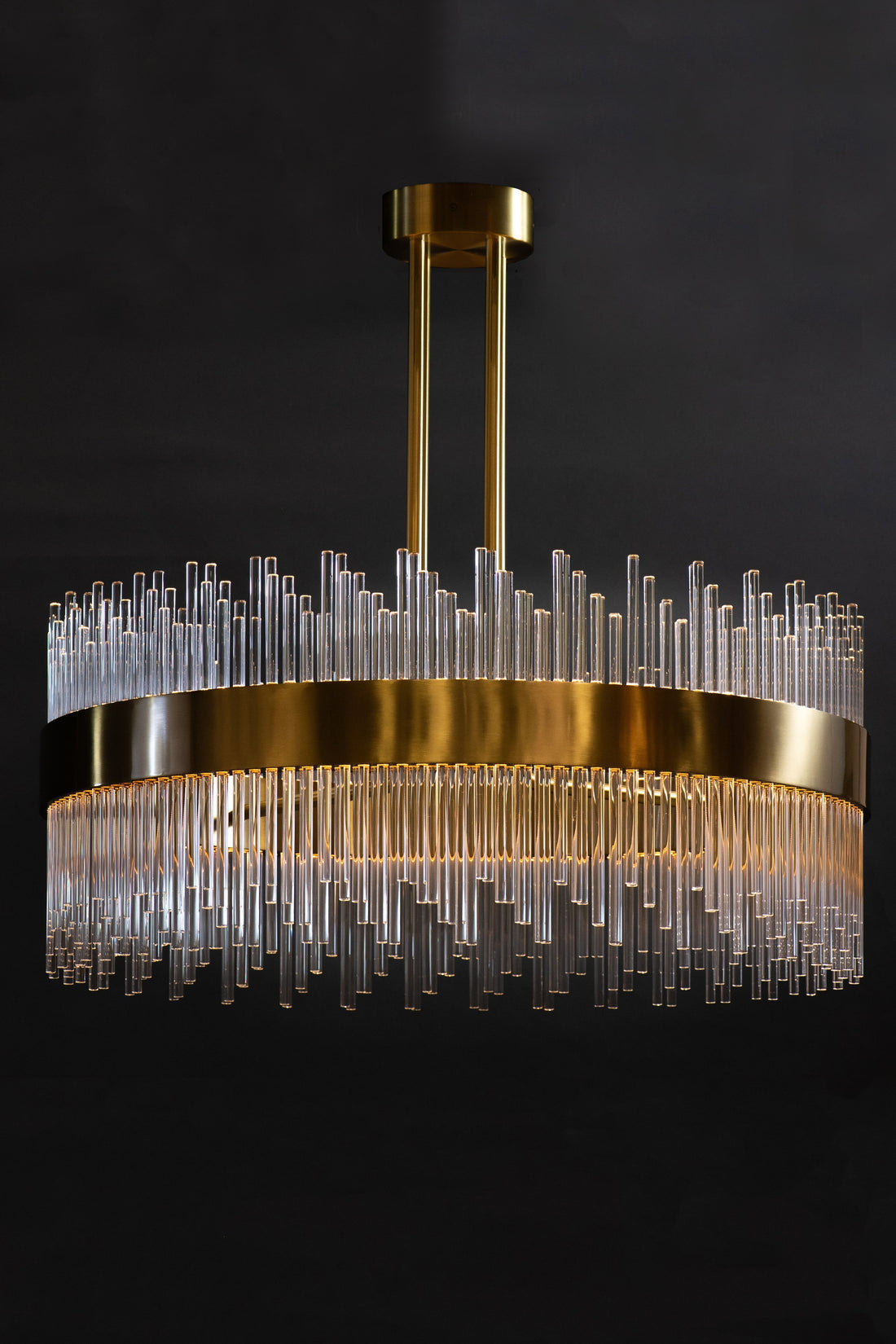 Sabina Brass Round Chandelier