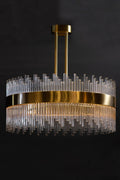 Sabina Brass Round Chandelier