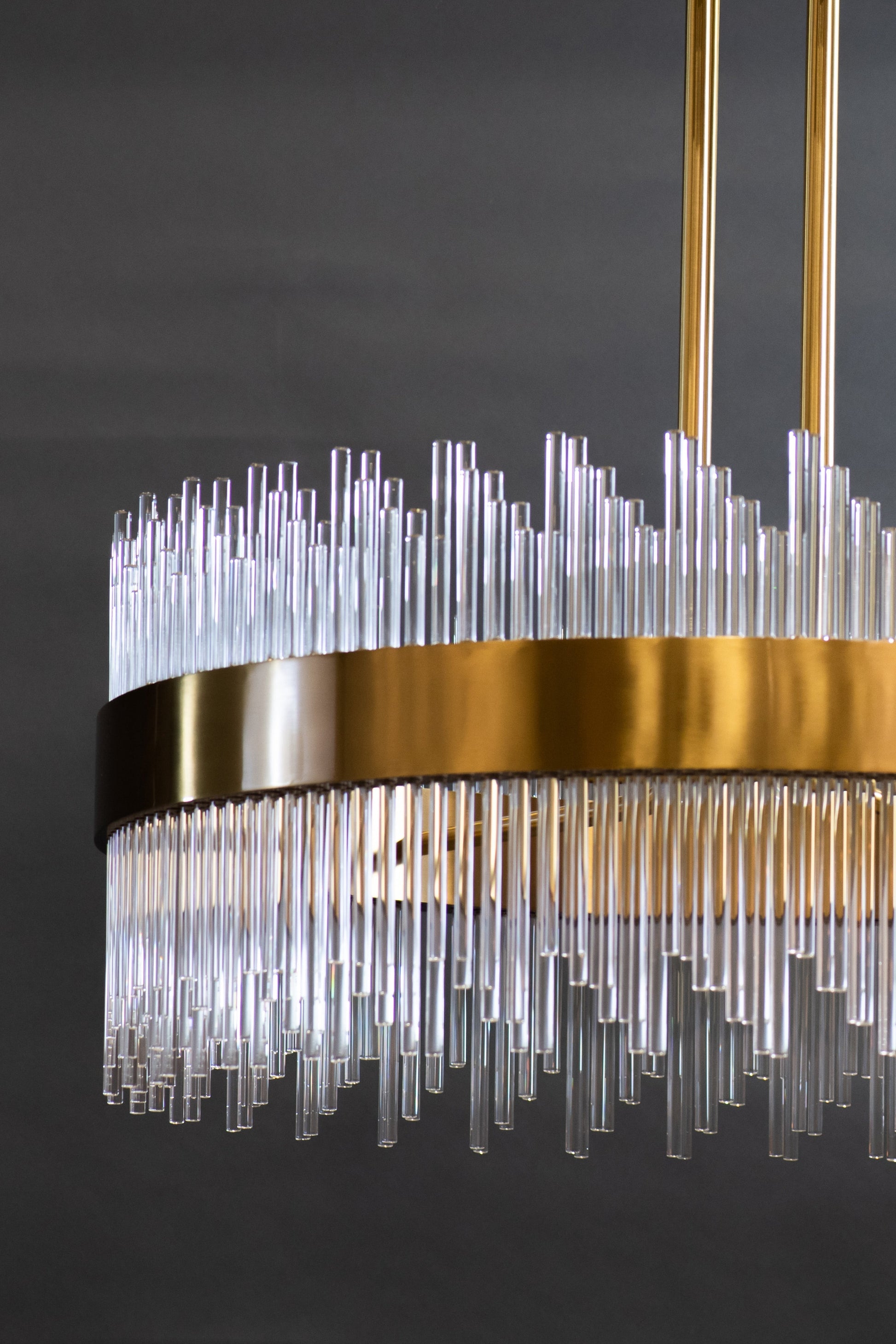 Sabina Brass Round Chandelier