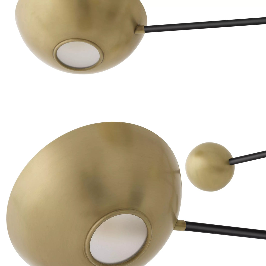 Salinas Modern Brass Chandelier - (Antique Brass Finish | Black Finish | Matte Glass)