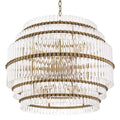 Scottsdale Modern Brass Glass Chandelier - (Antique Brass Finish | Clear Glass) 