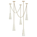 Alabaster Modern 5-Cup Chandelier