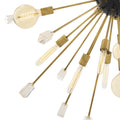 Tivoli Modern Brass Chandelier [S/L] - [Black/Brass] 