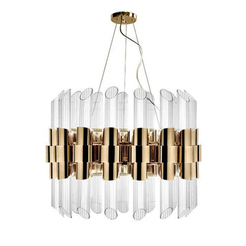 Tycho Round 32-Light Crystal Modern Chandelier - Luxxu