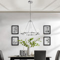 Victory 8 Light Chandelier //  Chrome