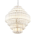 Vittoria L Modern Glass Chandelier - [Nickel] 