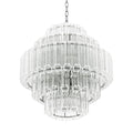 Vittoria S Modern Glass Chandelier - [Nickel] -