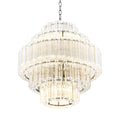 Vittoria S Modern Glass Chandelier - [Nickel] -