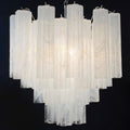 White Glass Tube Chandelier