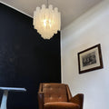 White Glass Tube Chandelier