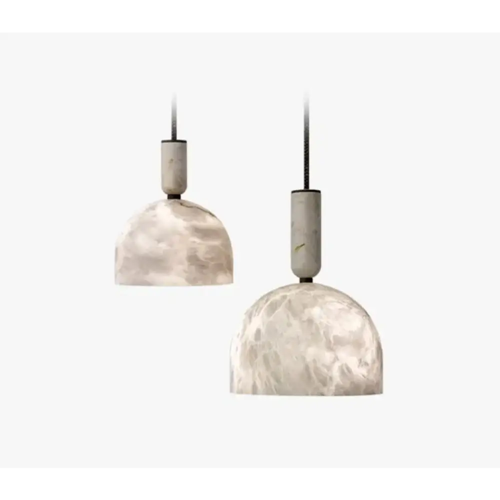 Alabaster Dome Pendant Light
