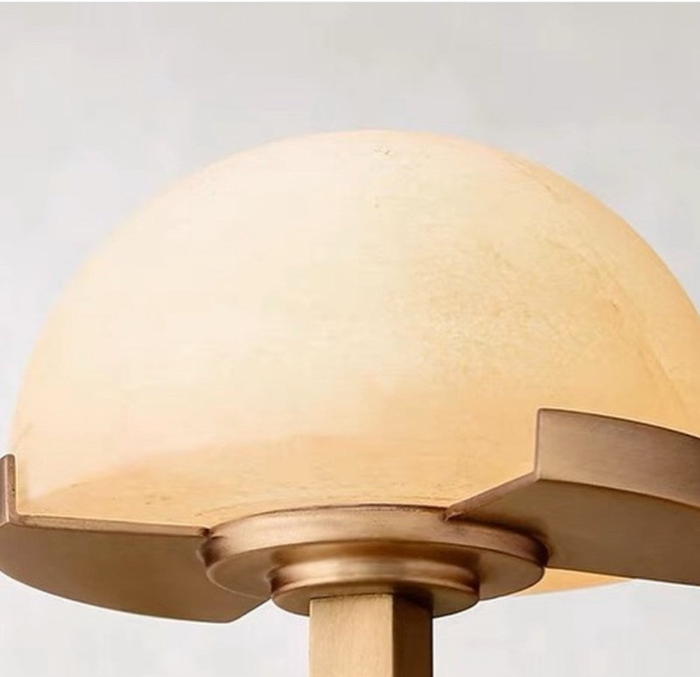 Black Linear Brass And Alabaster Wall Sconces