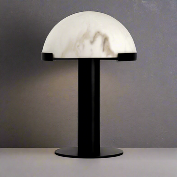 Copper And Alabaster Dome Table Lamp